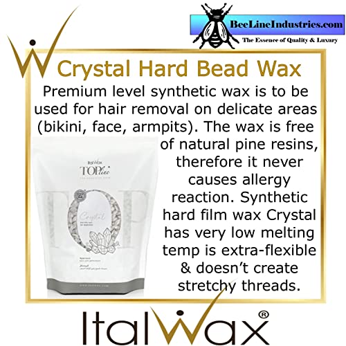 Italwax Crystal - contas de cera sem tira dura 1,65 libras. Bolsa