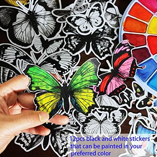 Borboletas Cataireen para artesanato 300pcs adesivos de álbum de recortes e pequenos elementos de borboleta de dragonfly