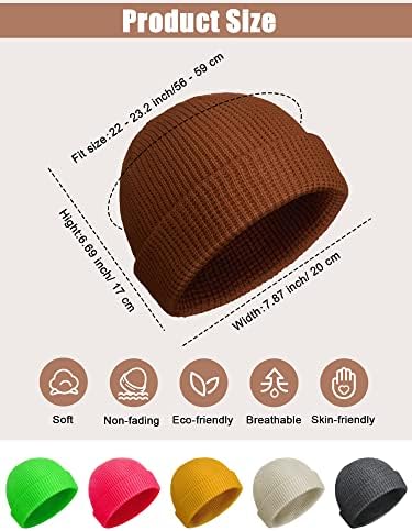 Satinior Winter Winter curto pescador de gorro, chapéu de traineira, assista ao chapéu de skullcap para homens