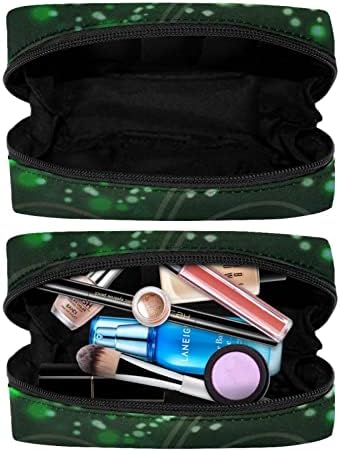 Bolsa de maquiagem UNICEY, Feliz Dia de São Patrício Shamrock Cosmetics Bag Portable Tote Travel Train Case Organizer