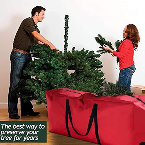 Bolsa de armazenamento de árvore de Natal ao ar livre cokino com alças reforçadas duráveis ​​e zíper duplo árvores artificiais desmontadas