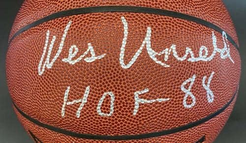 Wes Unseld assinado Basketball +Hof 90 Washington Bullets PSA/DNA autografado - Basquete autografado