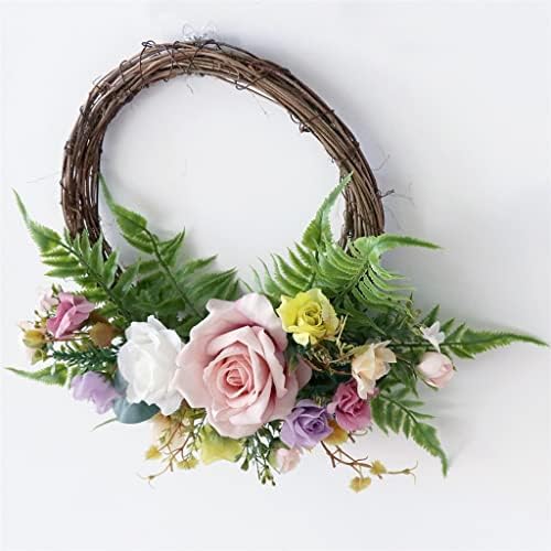 Zhyh Spring Simulation Garland cenas de casamento decoração de casas decoração de portas de coroa de parede de parede