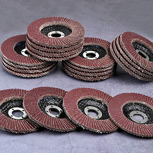 Discos de aba de 4 polegadas, Akamino 20 PCS 40 Landing Pad para Grinder Angle, compatível com Dewalt Makita