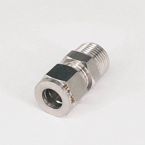 Sorekarain Fit TUBE 12mm Tubo a 1/2 NPT Male 304 SS Compressão de compactação Connector de união