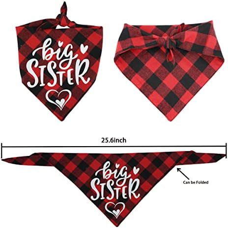 Veoachang Big Brother Big Sister Dog Bandana, Gênero Revelação de fotos, anúncio da gravidez Bandana Dog Bandana