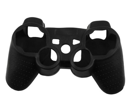 Controlador de luz de pele de borracha de silicone PS3 PlayStation 3 Controller, preto