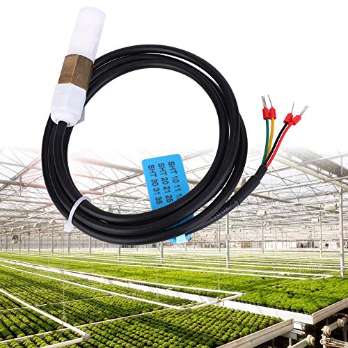 Fafeicy FS400-sht3x Sensor de umidade de temperatura digital, carcaça de plástico de cobre, para sensor de solo, temperatura