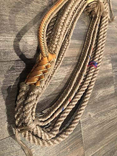 Corda de touro Tan Poly Pol Pro 9x7 RH 7/8 x 1 - Ept Bull Ropes Bull Riding Rope 16 '