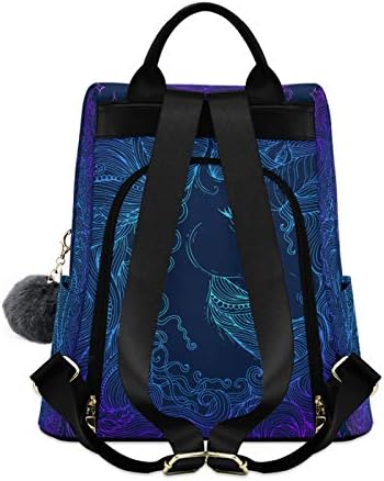 Alaza fabulosa unicorn arco -íris color mochila bolsa para mulheres anti roubo de moda traseira bolsa de ombro