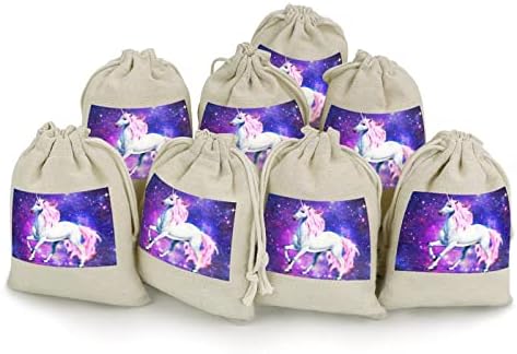 Fantasy Unicorn Patrings Bags de armazenamento bolsas de presente de doces de doces reutilizáveis ​​dobráveis ​​e compactos