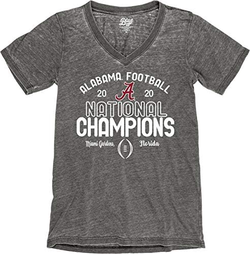 Blue 84 Alabama Alabama Crimson Tide campeão nacional Burnout Tirm camiseta 2020-2021