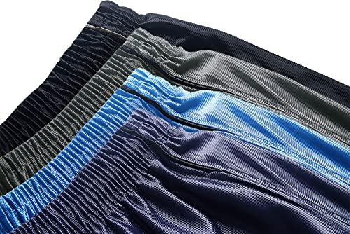 4pcs Defina shorts de basquete atlético com bolsos de exercícios de ginástica esportiva de ginástica de ginástica