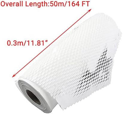Crapyt Reciclable Cushion Packing Paper Branco de 11,81 × 164 pés de favo de mel