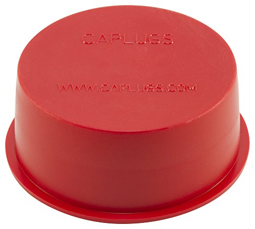 CAPLUGS QTV19AQ1 Captura de vinil cônica de plástico. TV-19A, PVC, CAP OD 1.667 Plug ID 1.871, vermelho
