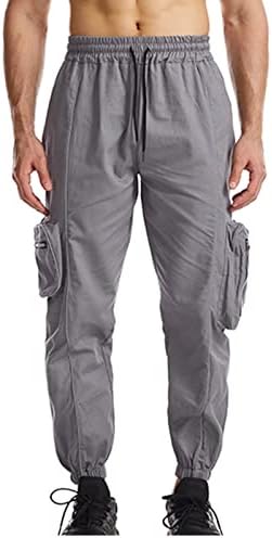 Calça de moletom masculina de xiaxogool, calças de carga refletiva masculinas harém de harem de pantenha ao ar livre corredor cor