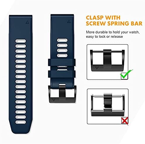 Eidkgd 26mm 22mm WatchBand para Fenix ​​6 6x Pro GPS 5x 5plus 3 935 Enduro D2 Delta Soft Silicone Strap Acessórios de liberação rápida