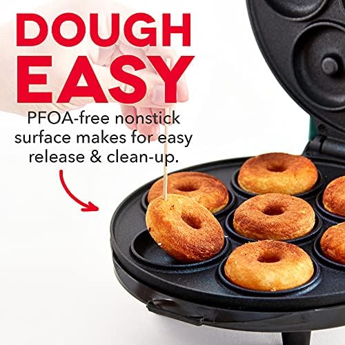 Dash Mini Donut Maker Machine para café da manhã para crianças, lanches, sobremesas e muito mais com superfície antiaderente,