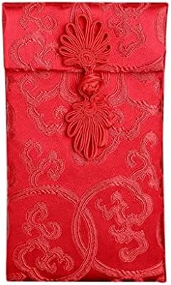 ZJHYXYH 10 PC FESTIVAL da primavera Brocade Envelopes vermelhos bolso chinês bolso de ano novo hongbao decoração vermelha pacote