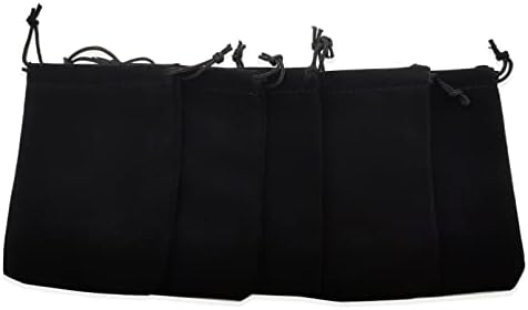 Hosl 200 pacote 3x4 Black Velvet Pano Joias bolsas de joias de jóias Bolsa Brincho de colar de gola de colar para festa Bolsa Bolsa