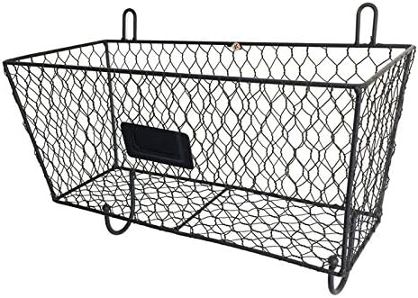 CCWH 3PCS letra de arame Mount Metal Metal Rack Basket Vintage Triple Organizer preto, preto