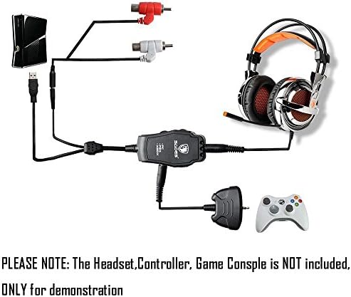 Sades Gaming Headset Audio Adapter Connectors para jogos de PC/Mac/PS4/PS3/Xbox One/Xbox 360