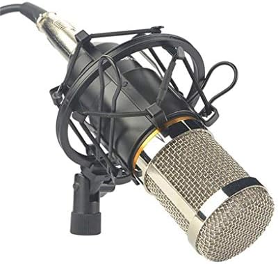 KXDFDC Condensador Profissional Microfone Cardioid Audio Studio Recording Vocal Mic KTV Microfone + Montagem de choque