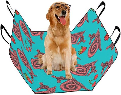 Capa de assento de cão enevotx personalizado estilo de design feliz moda moda fofa impressão capas de assento de carro para cães