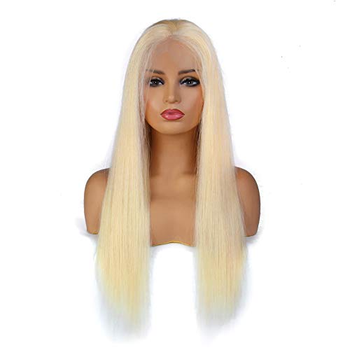 Wigs de cabelo humano de renda completa krn loira 613 cor Virgem Cabelo da frente de renda reta com cabelos para bebês para mulheres