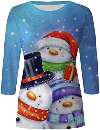 Half zip Sorto Mulheres O-Gobes Feliz Christmas Business Casuais Tops para Mulheres Relaxadas Crewneck Sweatshirt