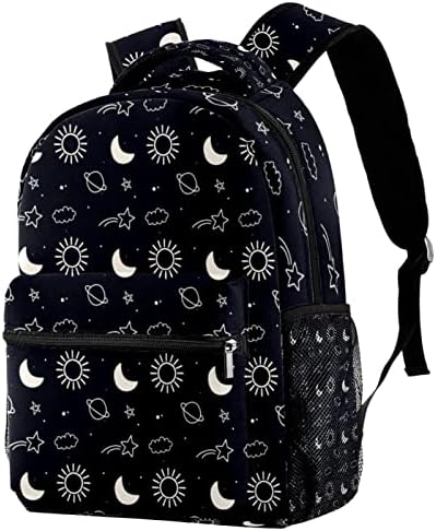 Backpack Rucksack School Bag Travel Casual Daypack para mulheres meninas adolescentes, fundo espacial