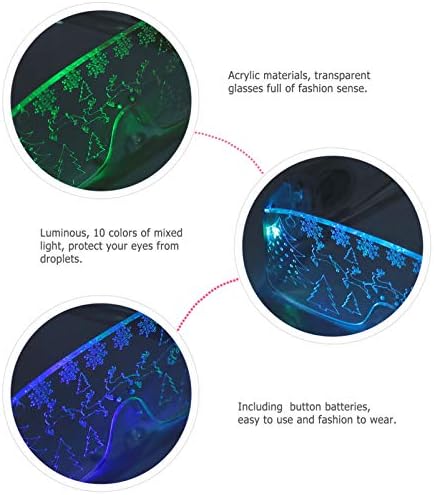 Kesyoo óculos transparentes óculos transparentes copos de festa led de festas luminosos óculos luminosos Óculos brilhantes iluminam