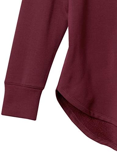 Core 10 Cloud Feminino Fleece Standade Fit-Sleeve Sorto moletom com capuz