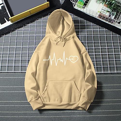 Hoodies de cordão de tamanho grande feminino da BEUU com moletons de coloras sólidas de coloras sólidas de bolso tampas de suéter