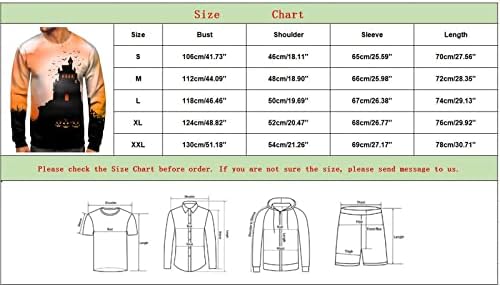 Sorto masculino de Halloween XXBR, 2022 New Mens Halloween Skull Rose Pumpkin Pullover Party Party Casual Sweetshirt