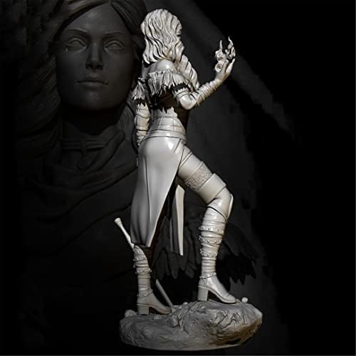 75mm 1/24 Fantasy Female Warrior Resin Model Miniature Kit, Montagem de Soldado do Cast Soldier desmontada e sem pintura // x094t