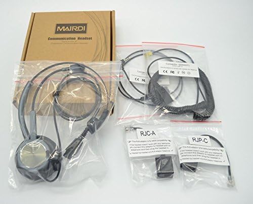 Fone de ouvido de telefone Mairdi com RJ9 Jack & 3,5 mm para laptops para smartphone para deskphone para deskphone