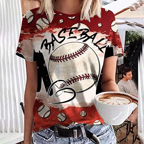 Camiseta feminina de beisebol mama branqueada, tops femininos de leopardo engraçado t camisetas mama letra impressão de beisebol mamãe