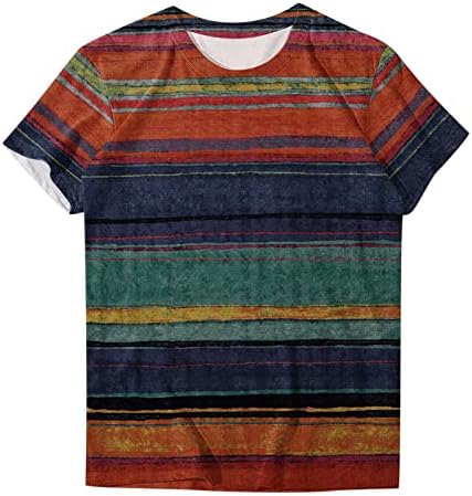 Verão 2023 camiseta feminina blusa de ajuste solto tops menina gradiente curto gradiente impressão casual fofo tees gráficos