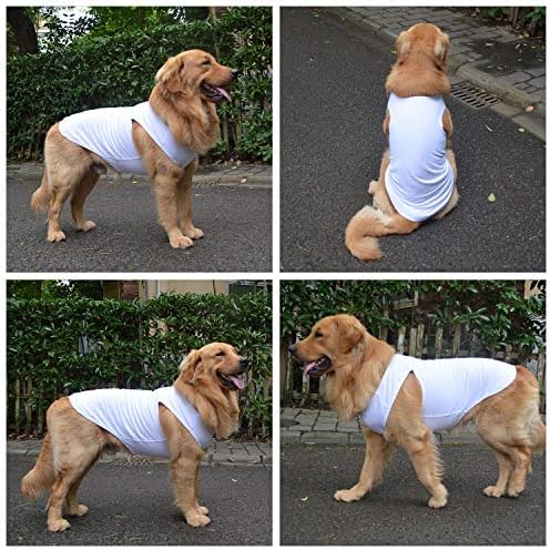 Roupas de cão de roupas de estimação de 2018 Tanques de camiseta em branco coletes de primeira linha para pequenos cães de tamanho médio de tamanho grande algodão cão de verão Classic Classic