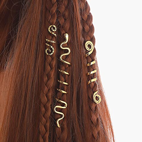 Lmciezr 3 peças Senhoras de estilo retro de penteado espiral estilo étnico placa giratória de cabelo de cabelo miçangas de cabelo bobinas