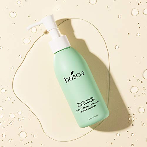 Boscia Makeup Breakup Cool Cleansing Oil-Vegan sem crueldade, cuidados com a pele natural, rosa quadril e vitamina E Removedor