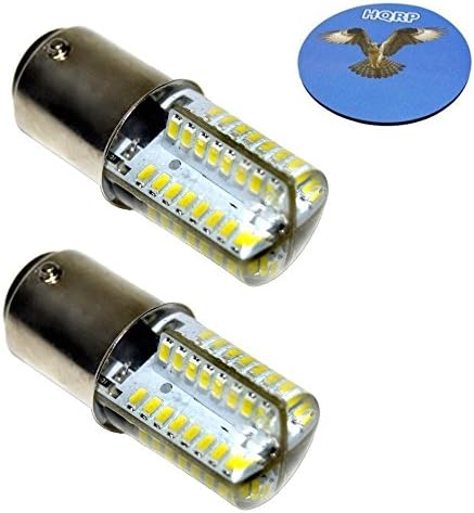 Lâmpadas LED de lâmpadas quentes do HQRP 2-Pack 110V para cantor 5430/5502 / 5505/5508 / 5522/5525 ​​/ 5528/5605 / 5610 Máquina de