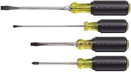 Klein Tools 85105 Conjunto de chaves de fenda, chaves de fenda com fenda e phillips com alças de garra de almofada e ponta de