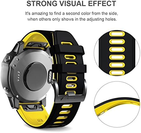 TTUCFA Sport Silicone Smart Watch Bracelet Strap for Garmin Fenix ​​6x 7 7x 3HR 935 945 ABORDAÇÃO S60 S62 Quick EasyFit WatchBand