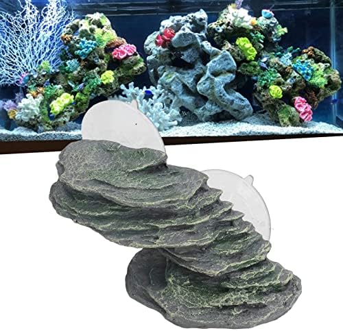 Syh & Aqye Tartaruga Plataforma de Tartaruga, Réptil Salbing Resina Pedra de borda, decoração de decorações de aquário