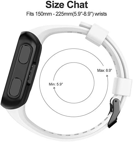 Meifox compatível com Garmin Forerunner 35 Band, Solf Silicone Substacement Bands para Garmin Forerunner 35 Watch