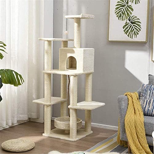 Tonpop Cats Tree Tower Tower Cat Plataforma Plataforma de pular de madeira maciça moldura de escalada grande gato gato moldura