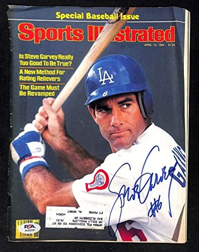 Steve Garvey assinou o La Dodgers 1982 Sports Illustrated Magazine PSA/DNA - Revistas MLB autografadas