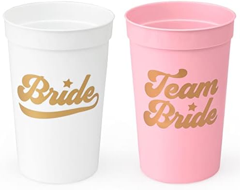XO, Fetti Bachelorette Party Decorações da equipe Copos reutilizáveis ​​para noiva - 13 copos de estádios | Presente